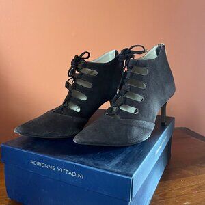 Adrienne Vittadini Dark Brown Suede lace up shoes